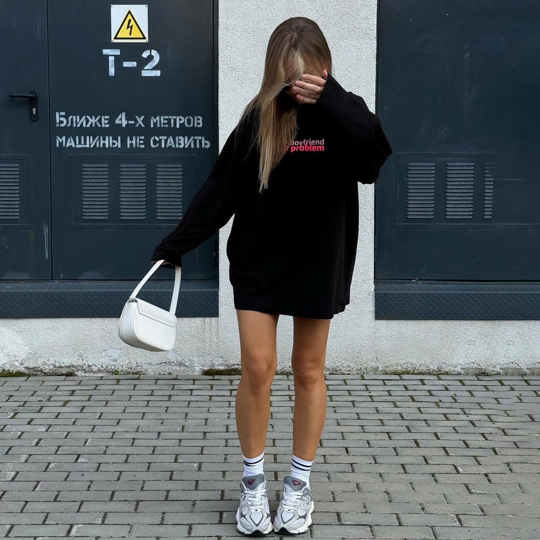 Women's oversized sweatshirt with creative statement print Lune London