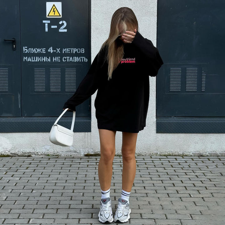 Women's oversized sweatshirt with creative statement print Lune London