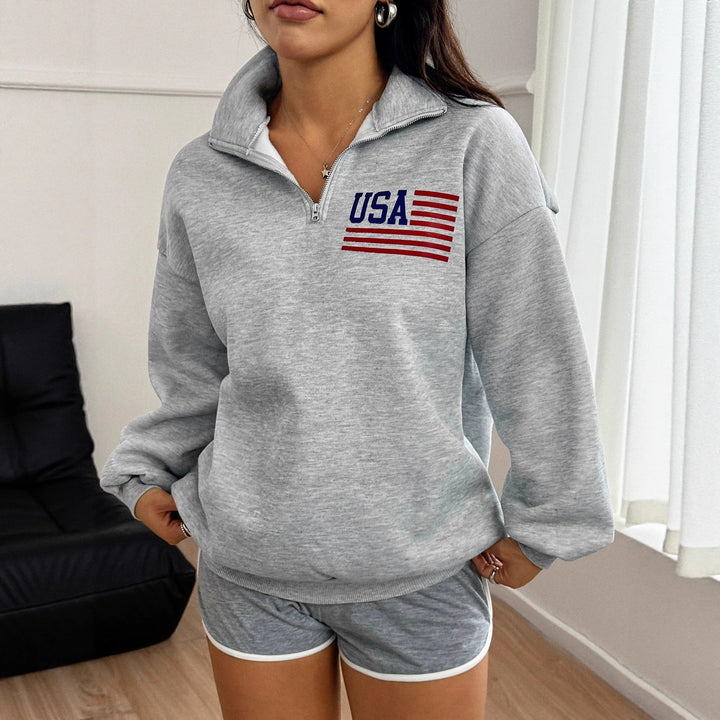 Ladies stylish sweat jacket with high collar Lune London