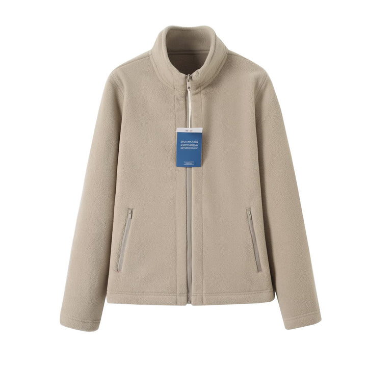 Veste en polaire pour femmes avec col haut et poches zippées sur les côtés Chic & Stil