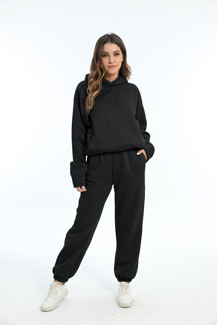 Ladies casual outfit with hood and elastic cuffs Lune London