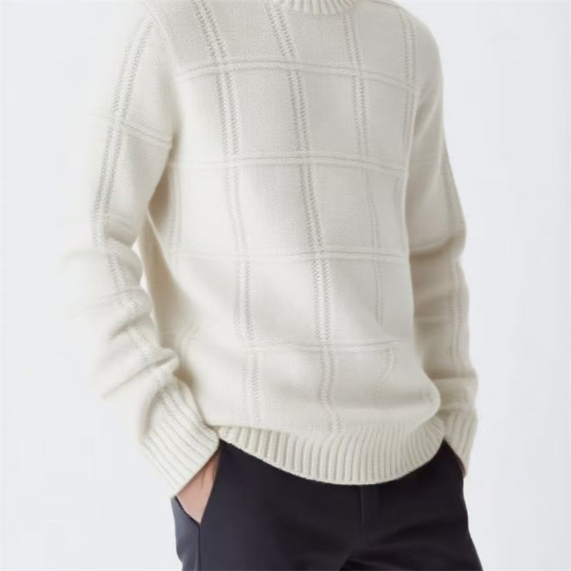 Men's knitted sweater with textured design Lune London