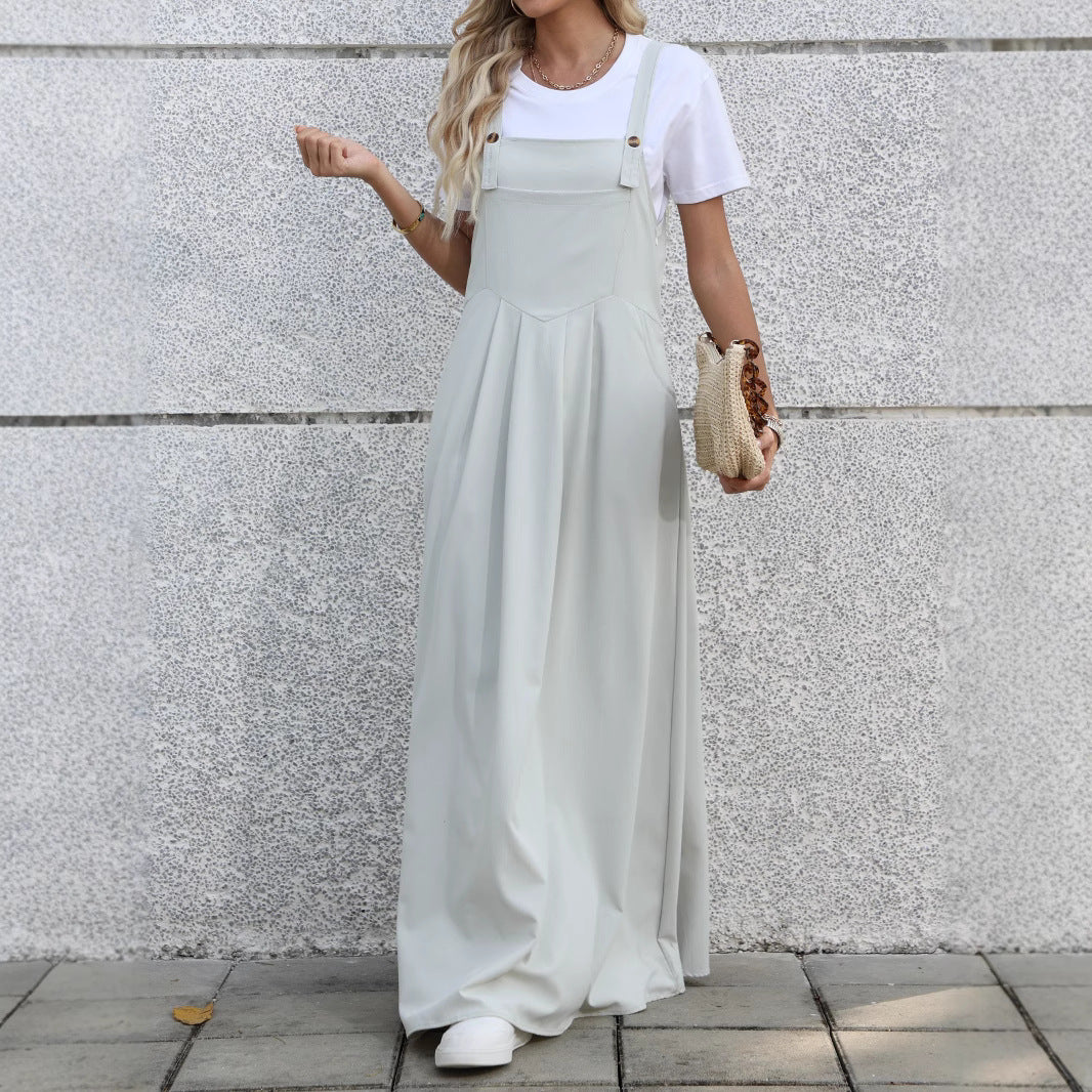 Lune London women's adjustable denim maxi dress