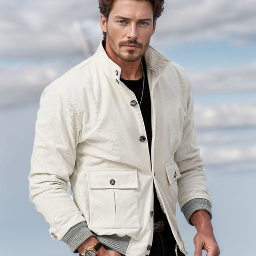 Chic and stylish corduroy jacket for men