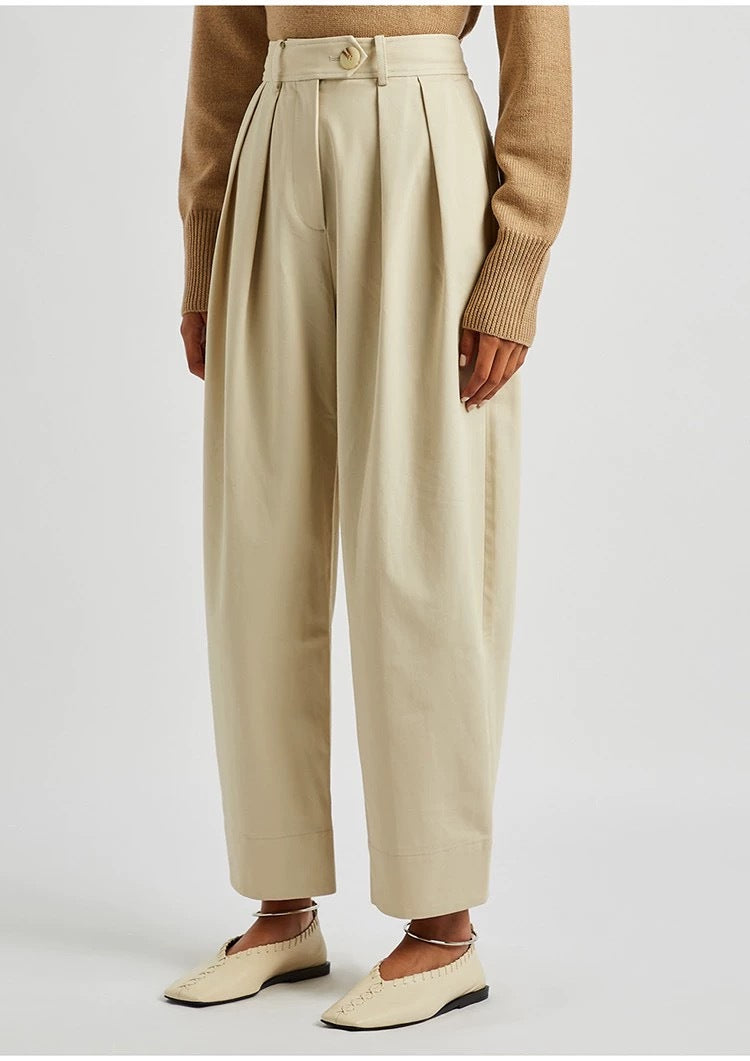 Pantalon taille haute élégant et large pour femme Chic & Stil