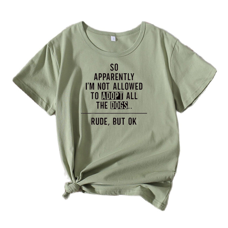 Graphic t-shirt for women amateur dog comedian Lune London