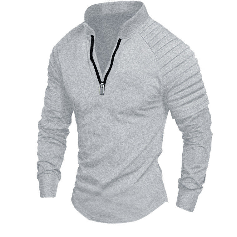 Sporty zip sweater for men with Lune London fashion accents