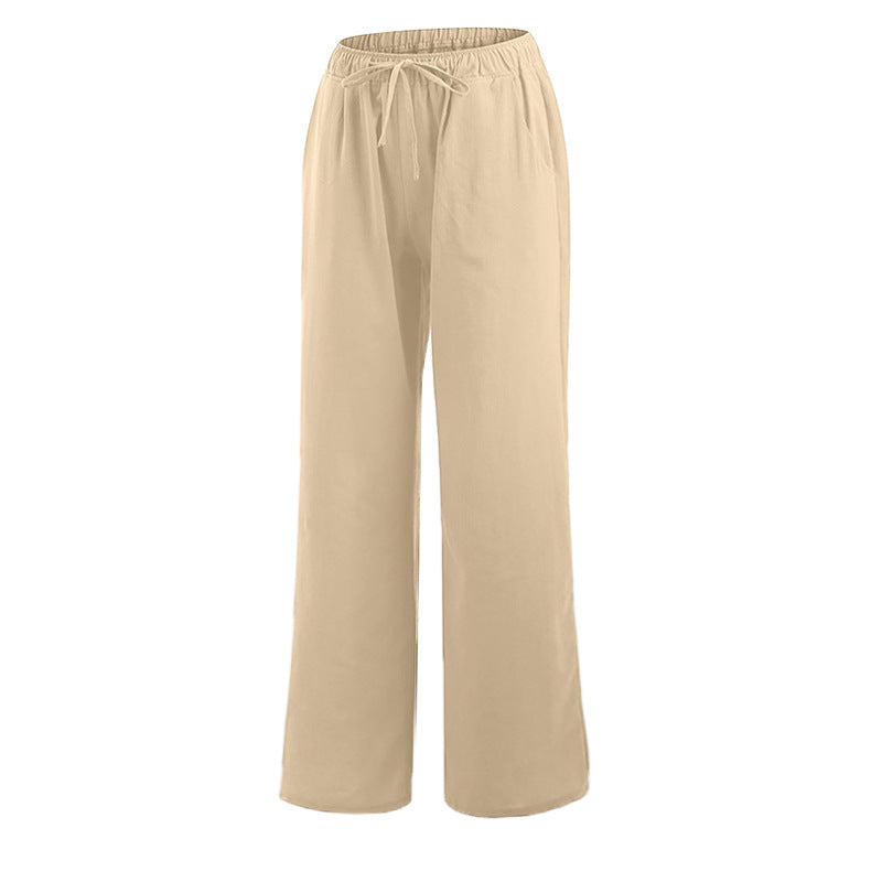 Ladies Comfortable Loose Linen Pants Chic & Stil