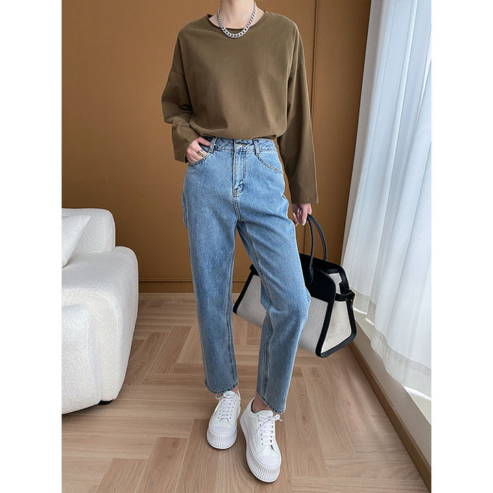 Women's casual long sleeve shirt with a loose fit Chic & Stil