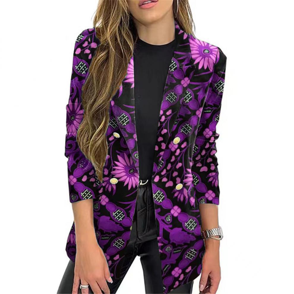 Trendy blazer for women with floral pattern and oversized cut Lune London