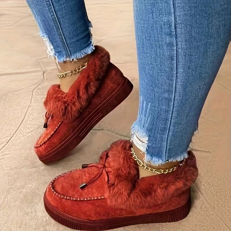Women's sneakers with faux fur collar Lune London