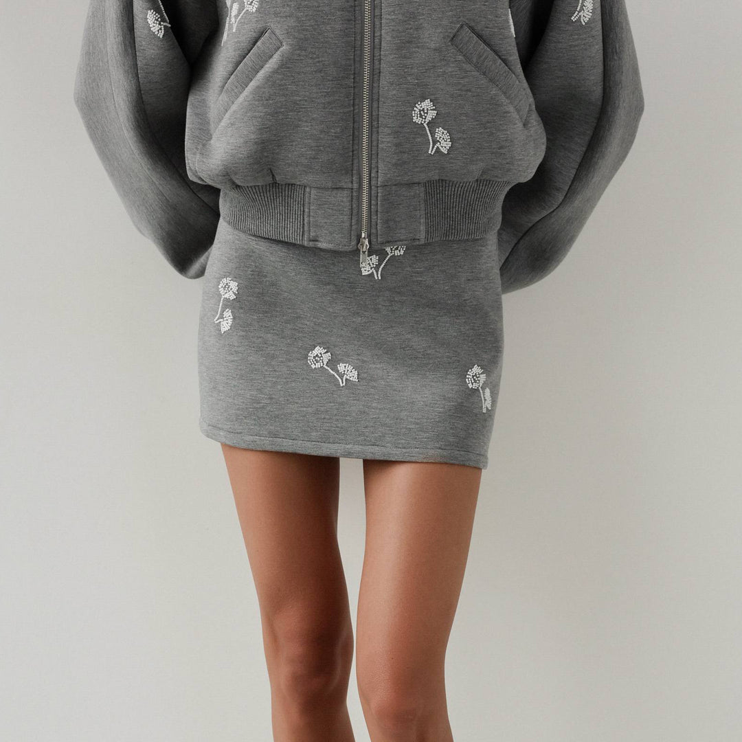 Sporty Top and Chic Mini Skirt Set