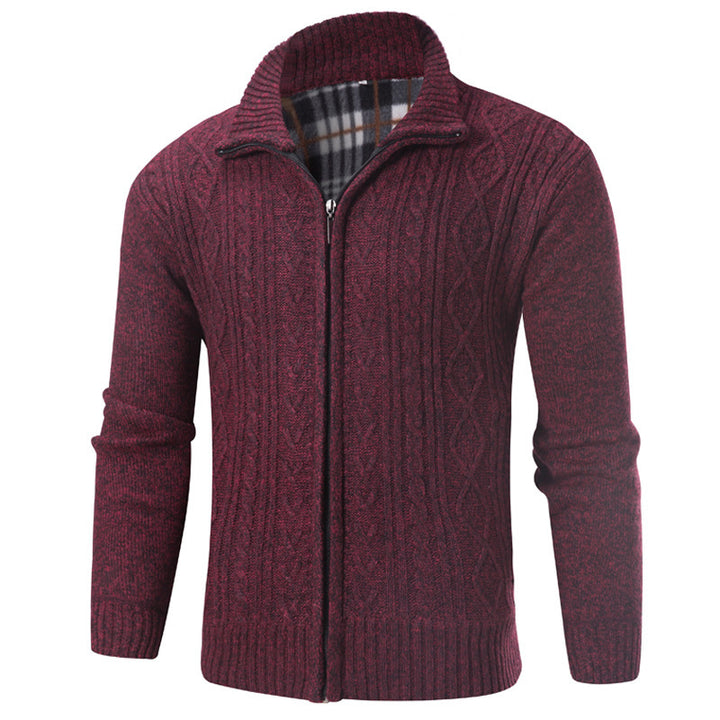 Trendy knitted sweater for men with a high collar Lune London
