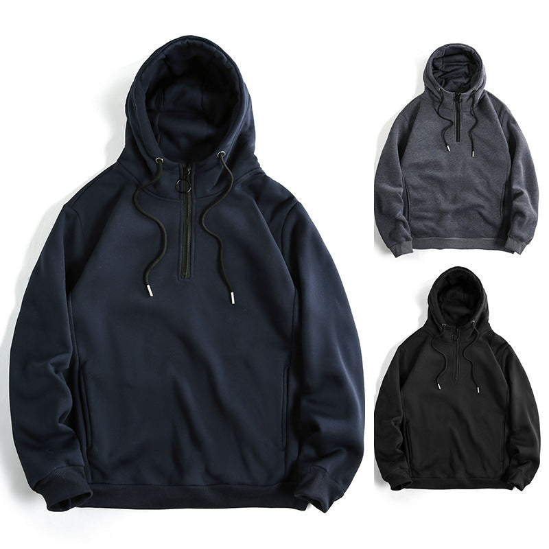 Trendy ladies hoodie with half zipper and soft inner lining Lune London