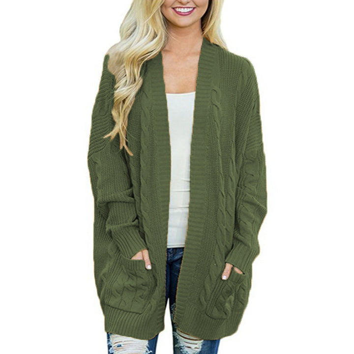 Ladies Chunky Knit Cardigan with deep pockets and elegant structure Lune London