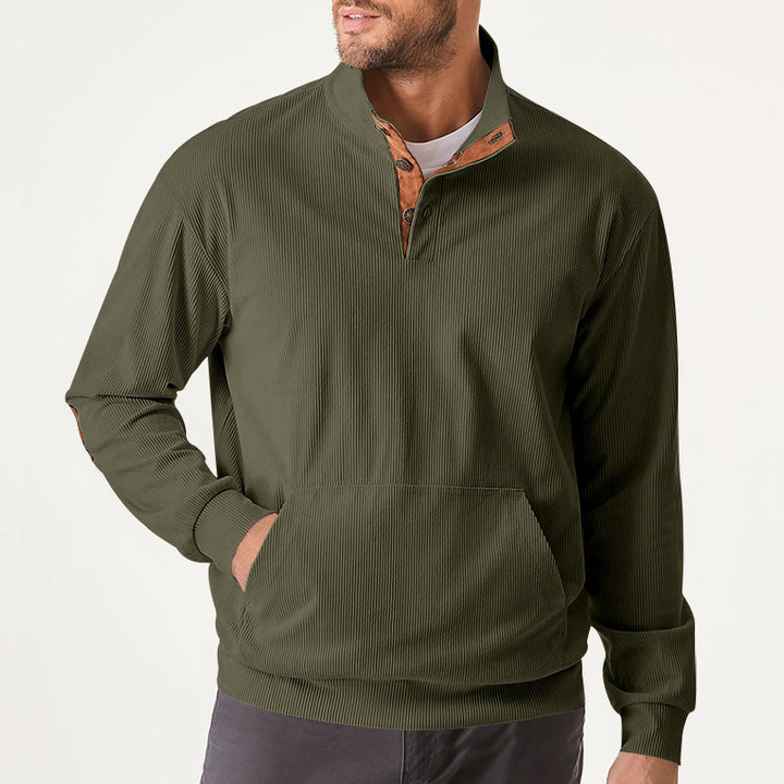 Men's highly functional sweatshirt with a high collar and practical kangaroo pocket Lune London
