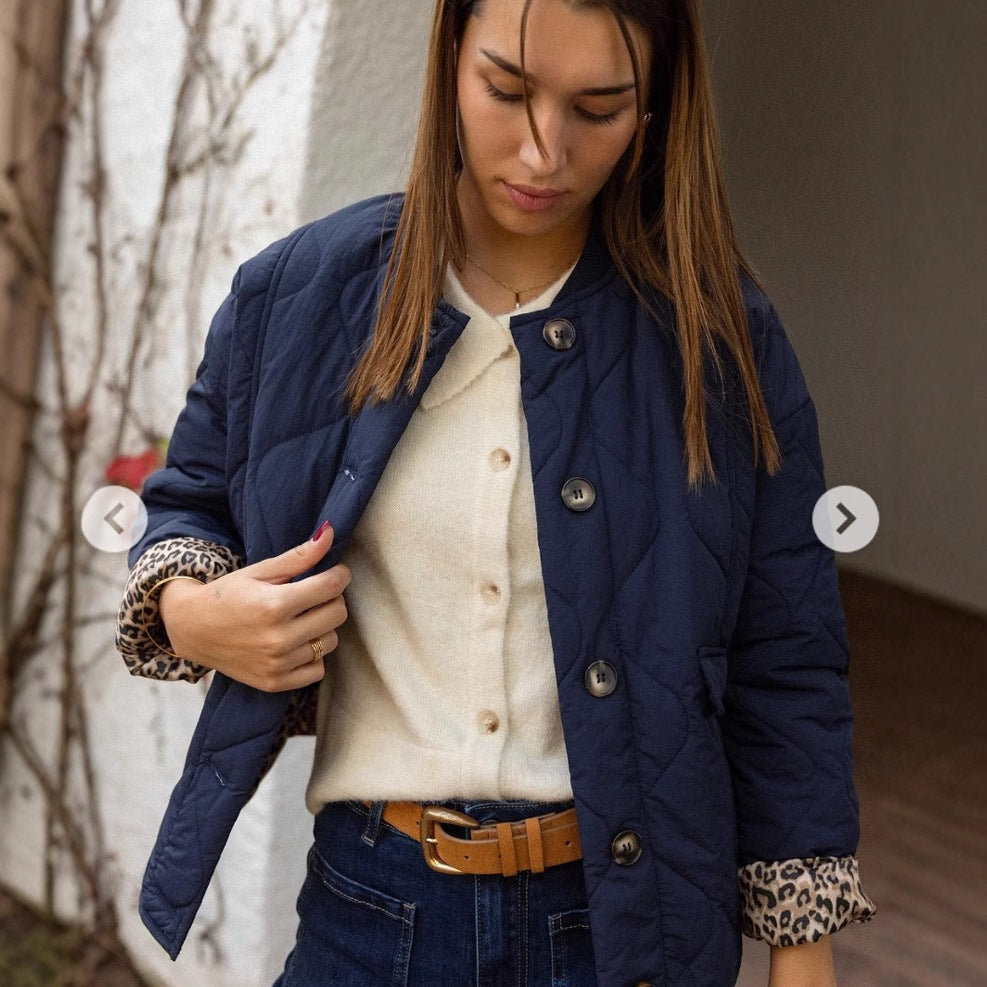 Women's puffer jacket with structured design and practical pockets Lune London