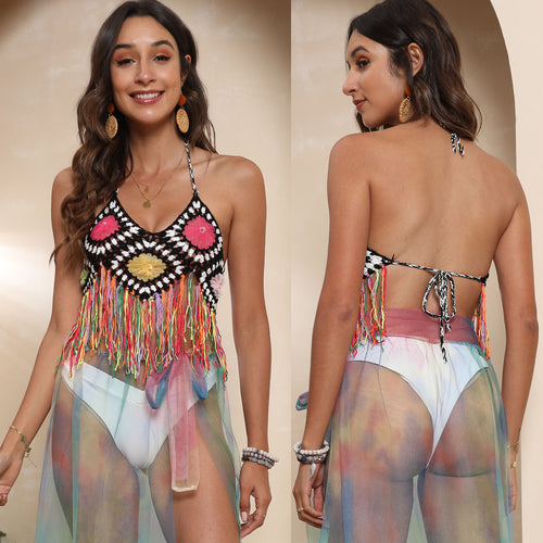 Women Boho Fringe Swimwear Cover-up Lune London