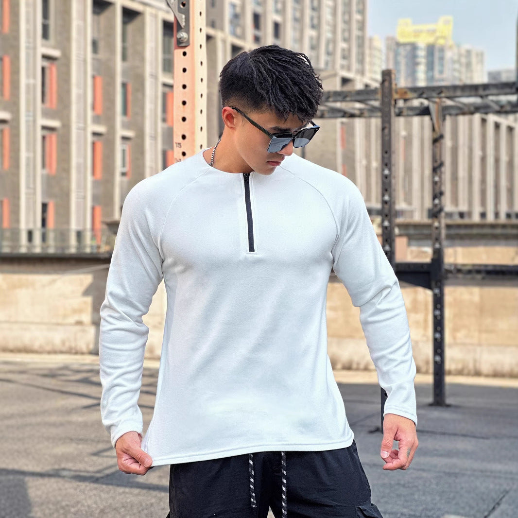 Functional T-shirt for men with innovative zipper and breathable structure Lune London