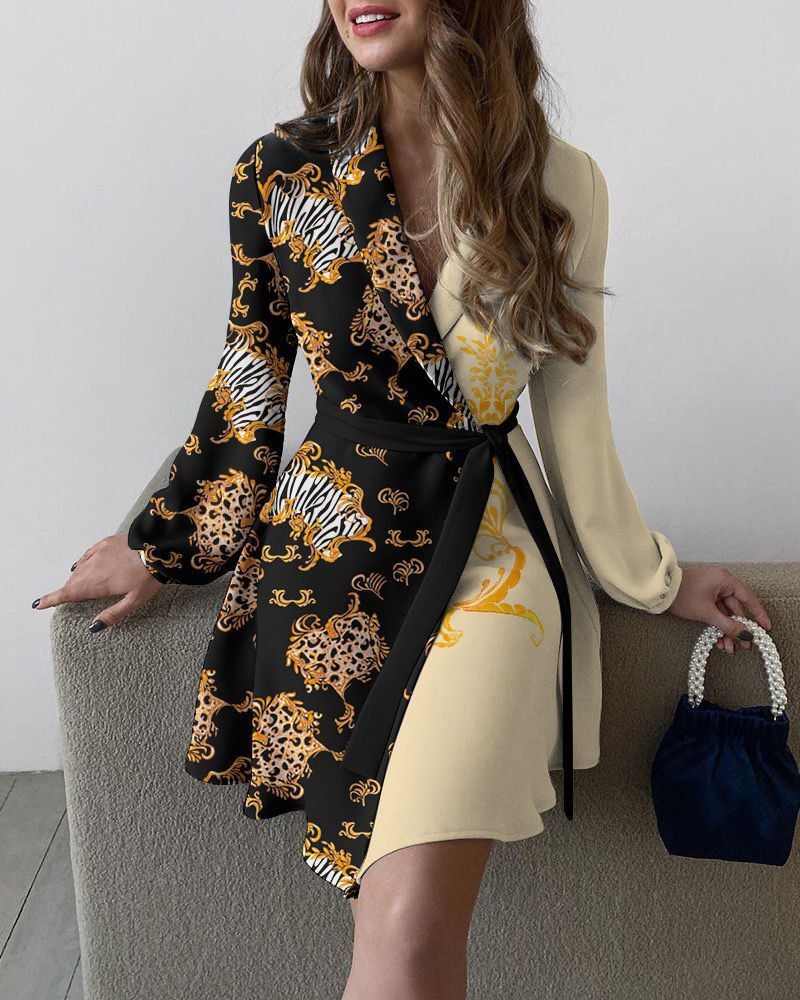 Wrap dress for women with floral accents and Lune London waist