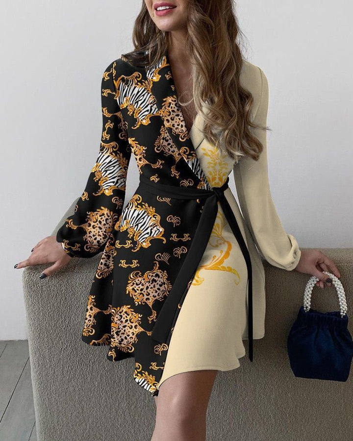 Wrap dress for women with floral accents and Lune London waist