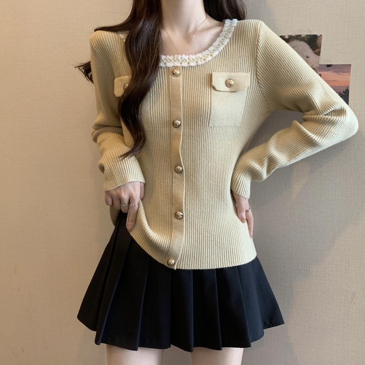 Cardigan pour femmes avec col décoratif Chic & Stil