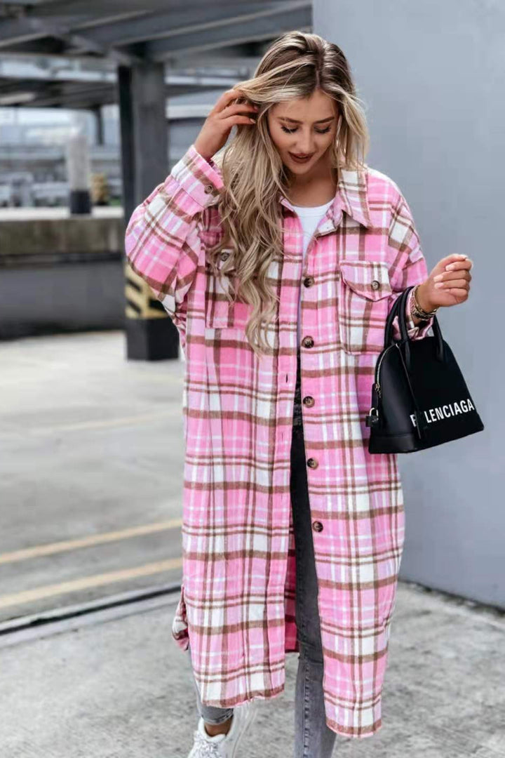 Lune London oversized plaid shirt jacket for women