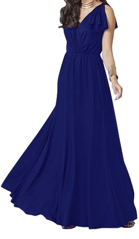 Maxi dress for women with pretty ruffles and an elastic waist Lune London