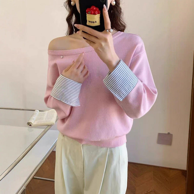 Pull décontracté pour femmes avec manches intérieures amovibles Chic & Stil