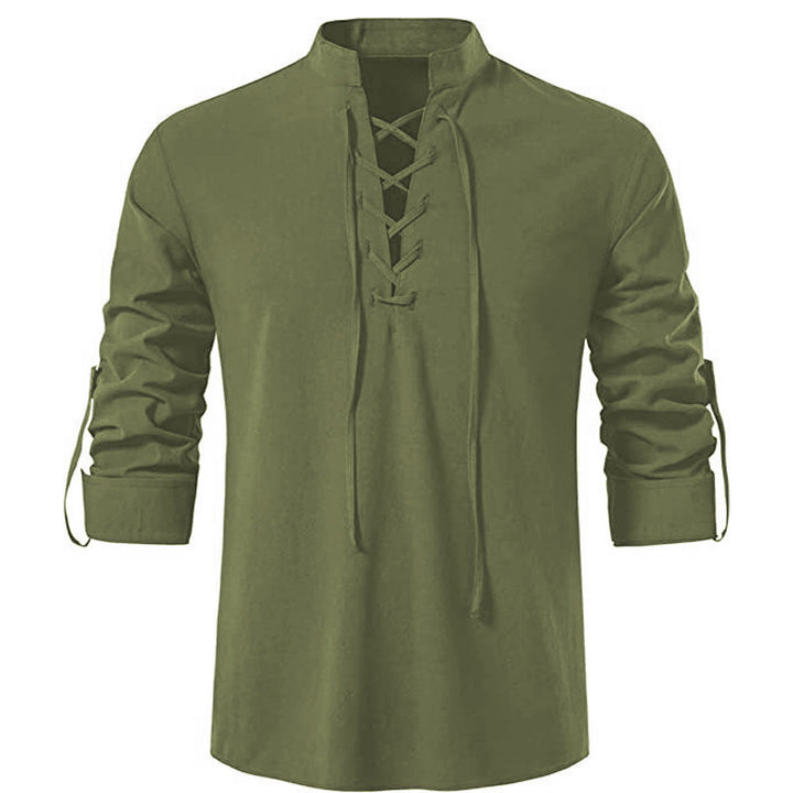 Men's casual long sleeve shirt with modern lace design and high quality cotton Lune London
