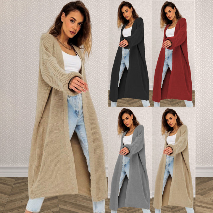 Chunky knit cardigan for women with an open cut and casual elegance Lune London