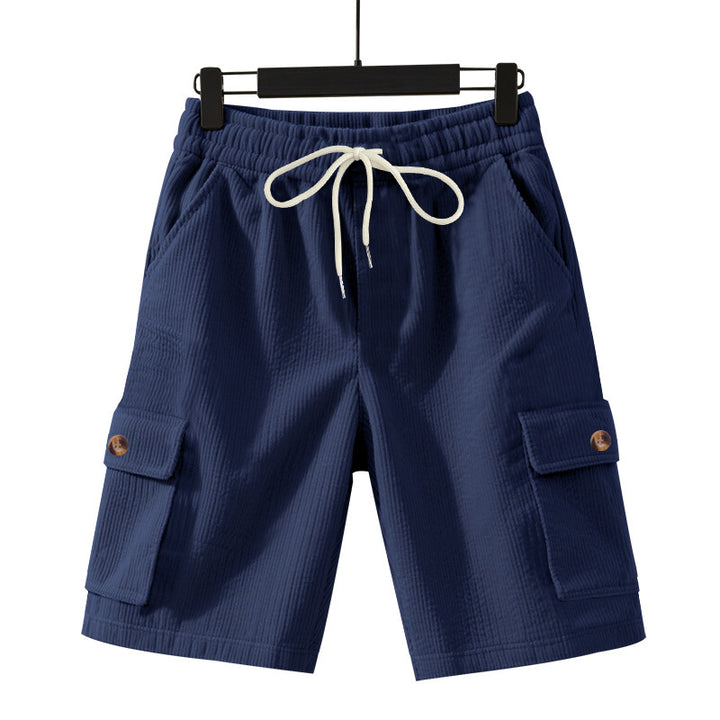 Casual cargo shorts for men with elastic waistband and practical side pockets Lune London