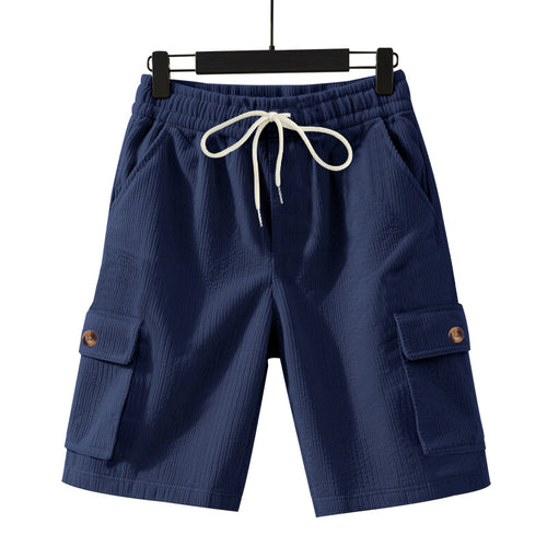 Casual cargo shorts for men with elastic waistband and practical side pockets Lune London