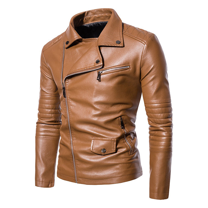 Stylish biker jacket for men with asymmetrical zipper and practical pockets Lune London