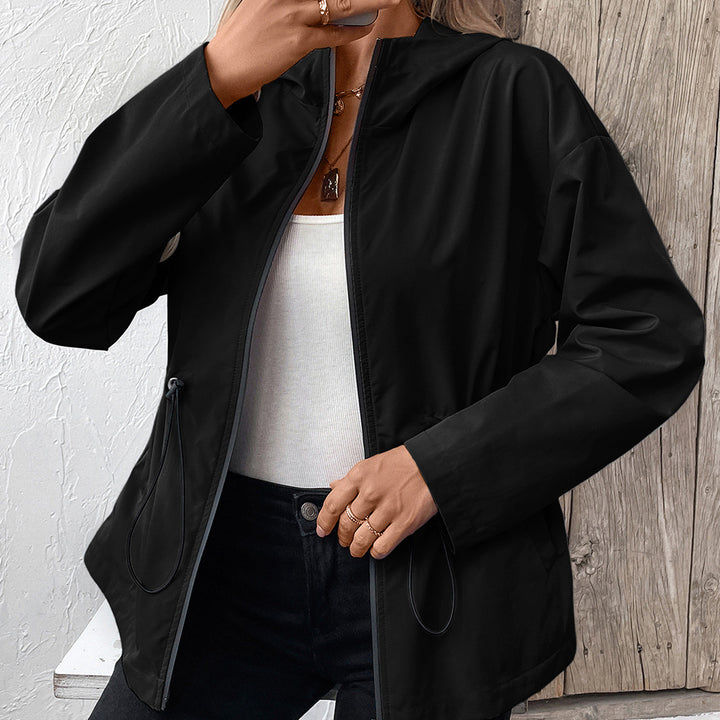 Lightweight hooded jacket for women with adjustable waist Lune London