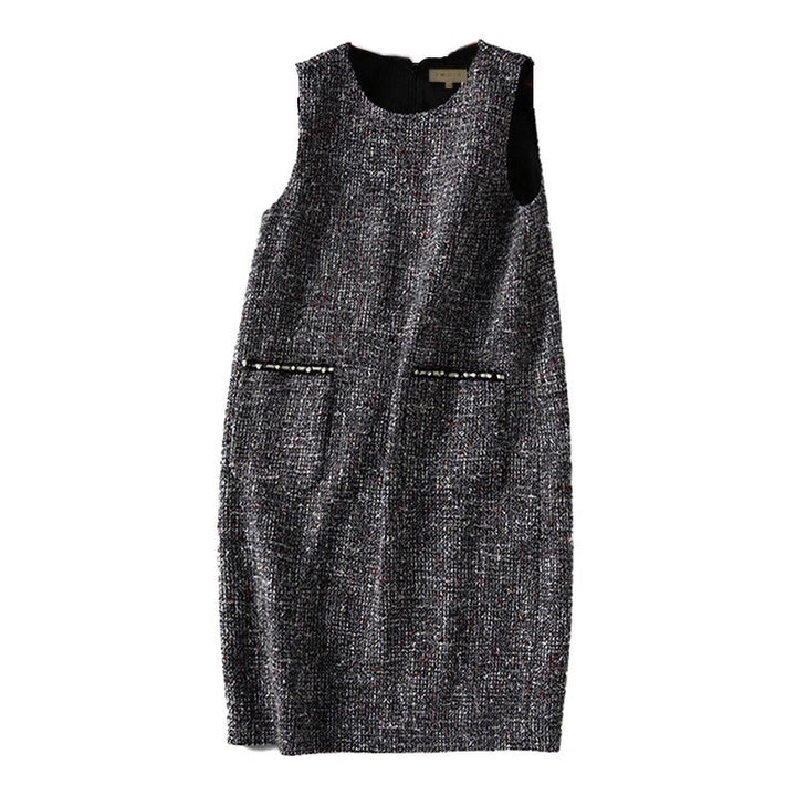Textured shift dress for women with pockets Lune London