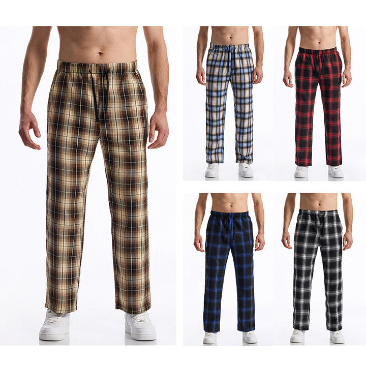 Men's flannel pajama pants with comfortable elastic waistband Lune London