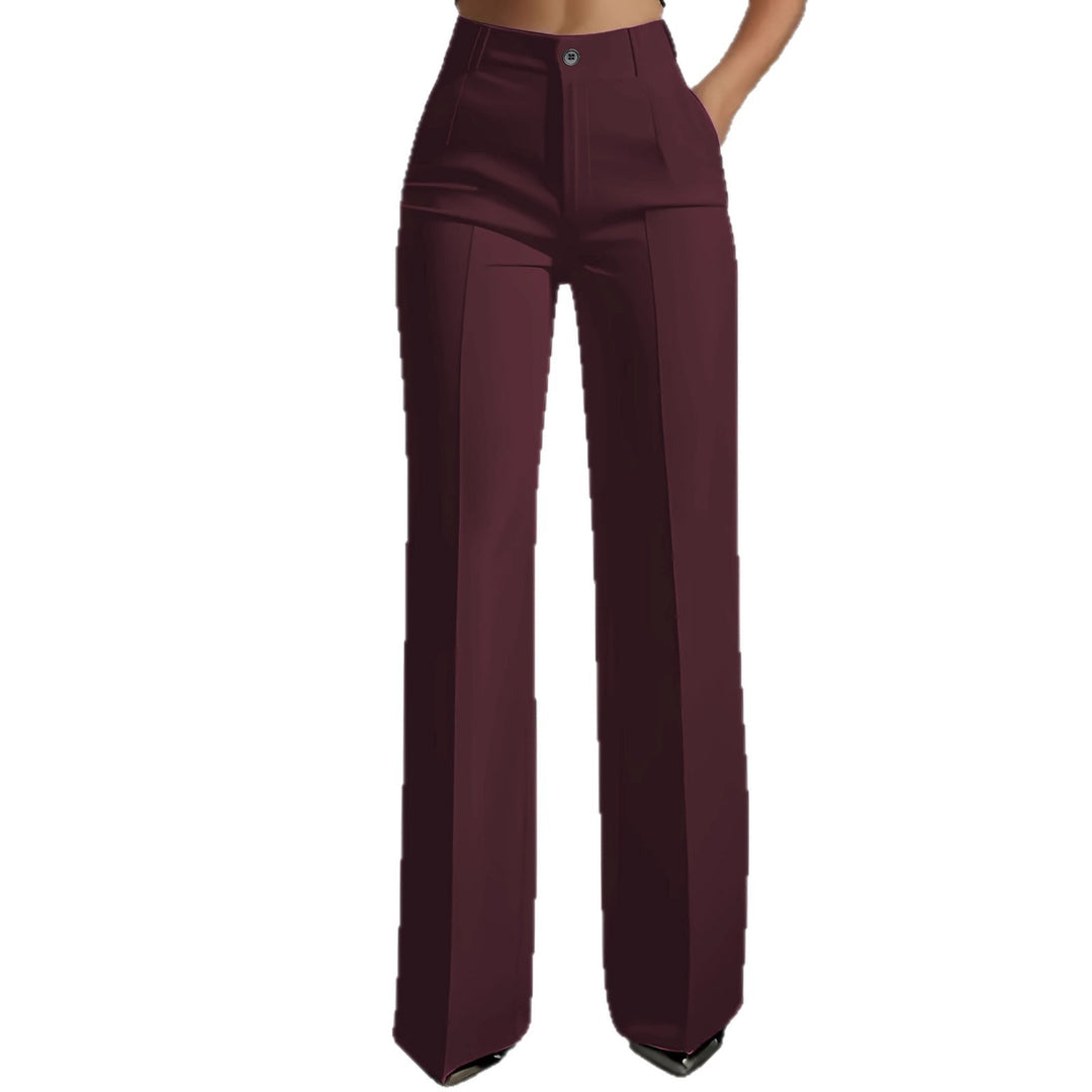 Women's suit trousers, wide cut, high waist and pleats, Lune London