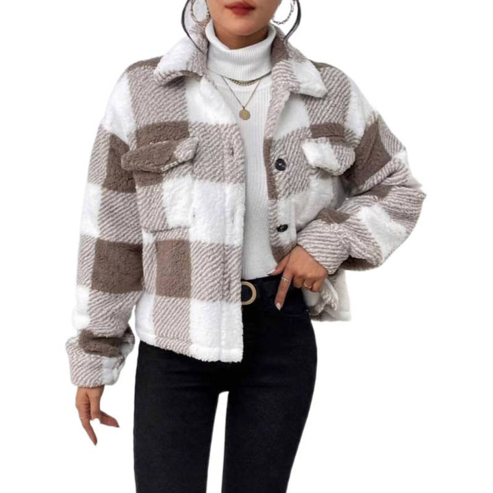 Women Fleece-Chevron-Jacket Lune London