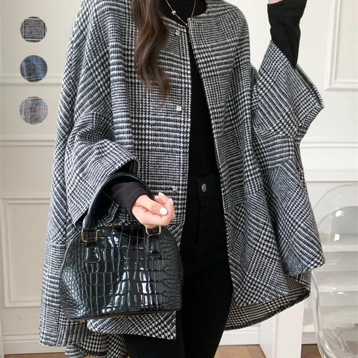 Cardigan Oversize Femme en Motif Ecossais Moderne Chic & Stil
