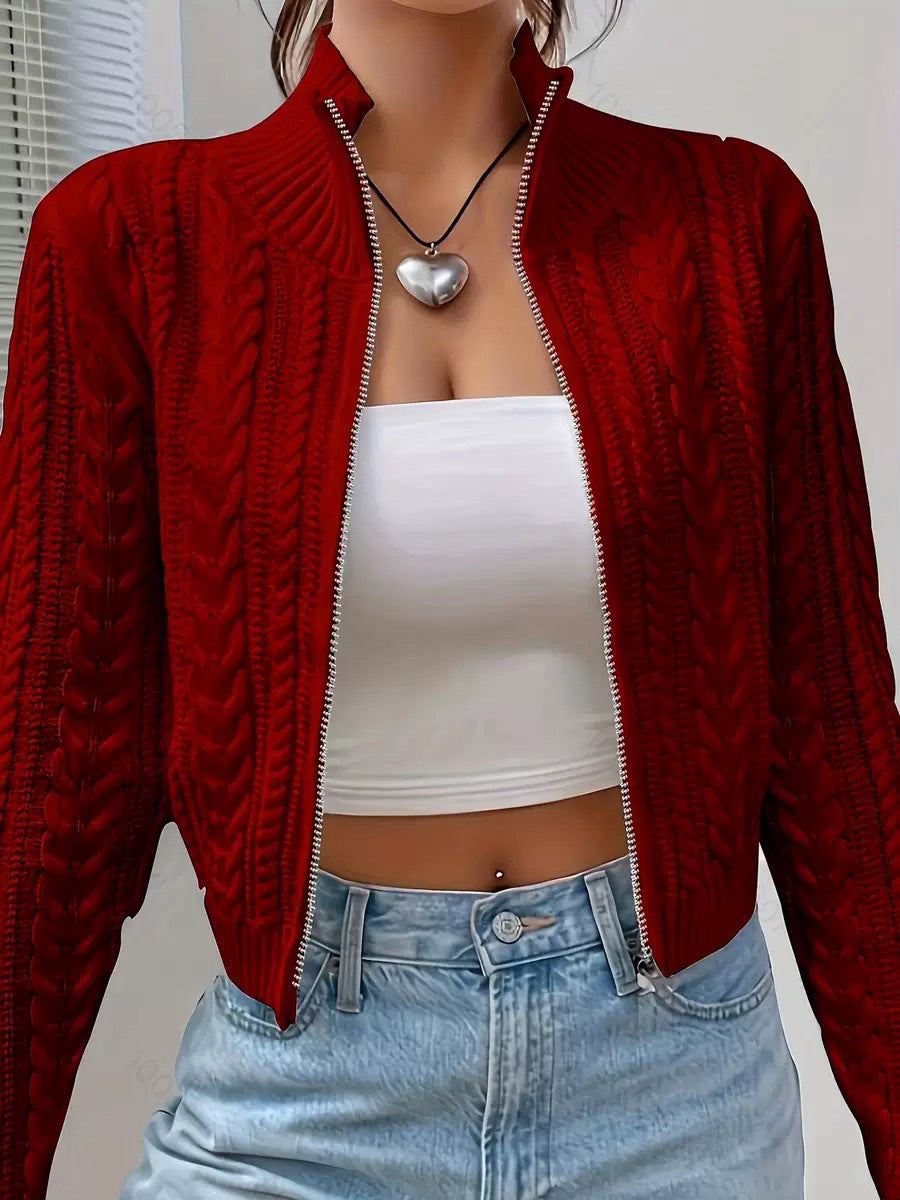 Cardigan for women with modern zip closure Lune Londonl