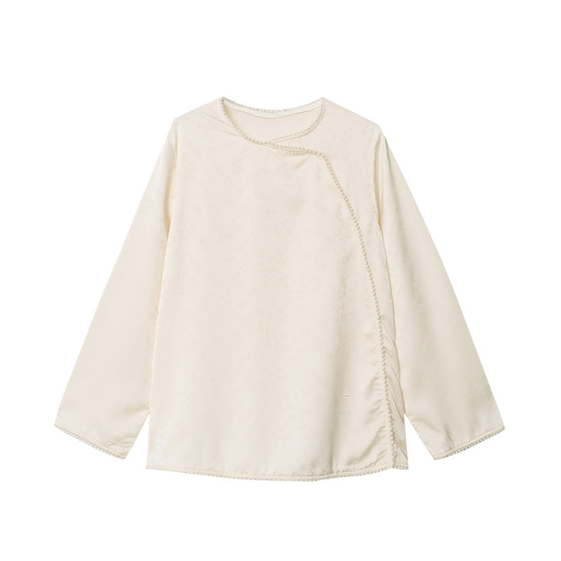 Women's Elegant Top with Loose Fit and Bead Details Chic & Stil