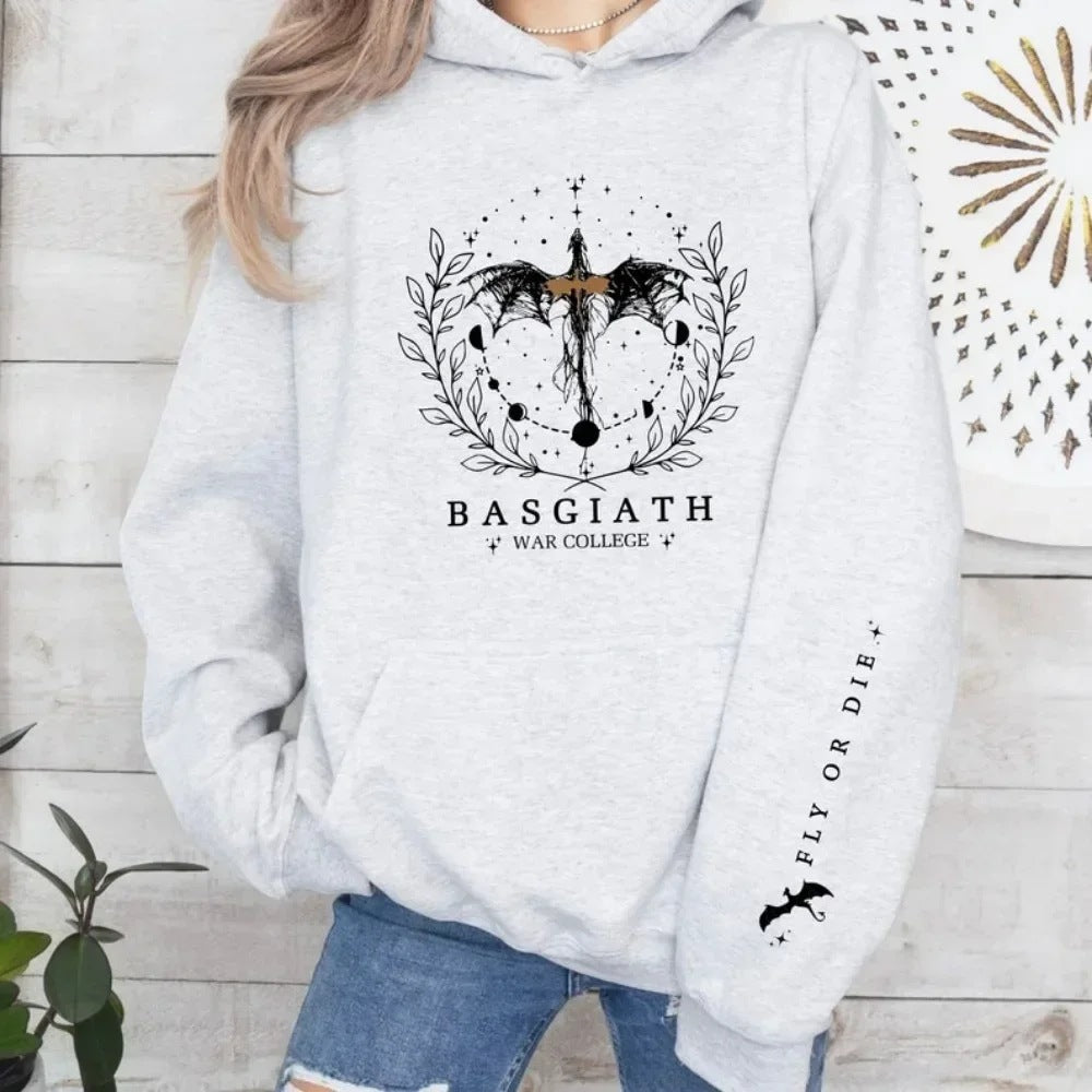 Women's hooded sweatshirt with impressive fantasy design Lune London