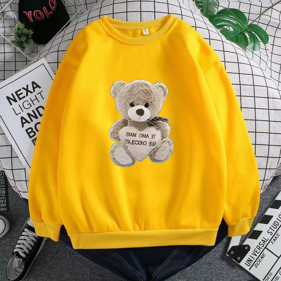 Women's sweatshirt with embroidered bear motif Chic & Stil