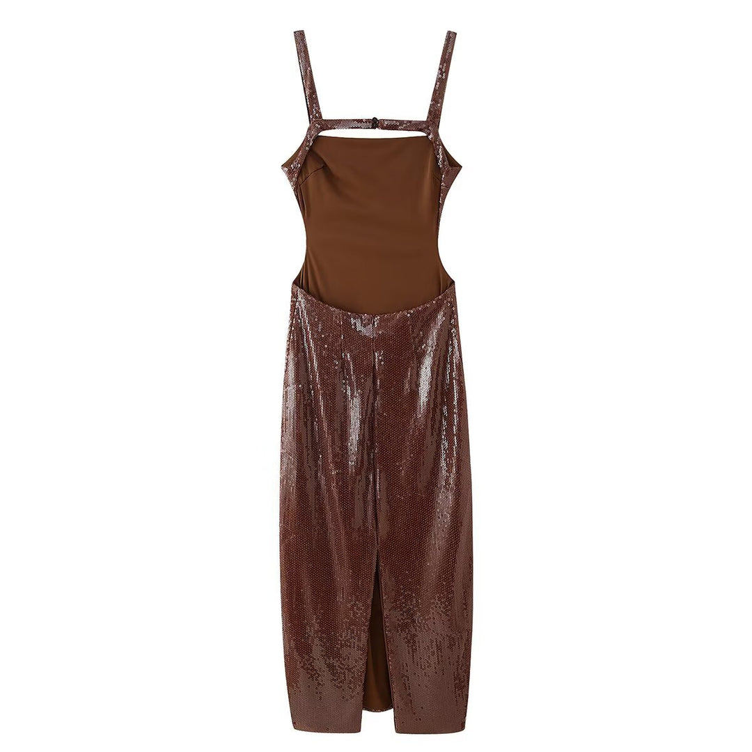 Maxi sequin dress for women with strapless design and elegant fit Lune London
