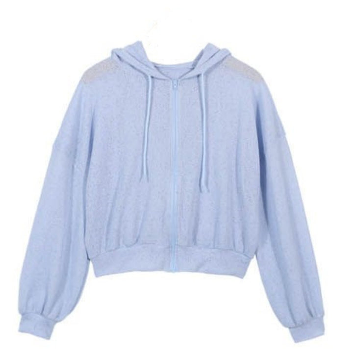 Women's sporty hooded jacket with lightweight fabric Chic & Stil