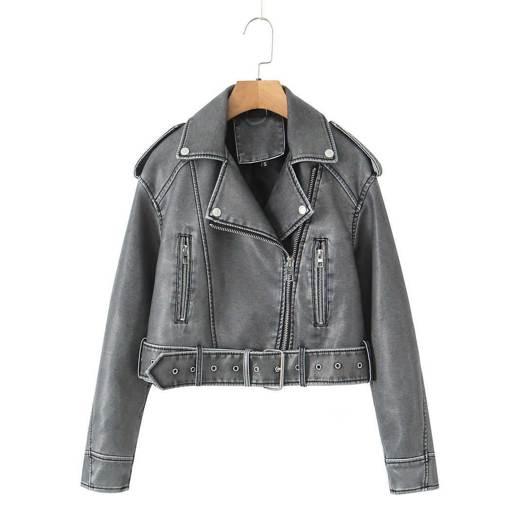 Ladies trendy biker jacket in denim Lune London
