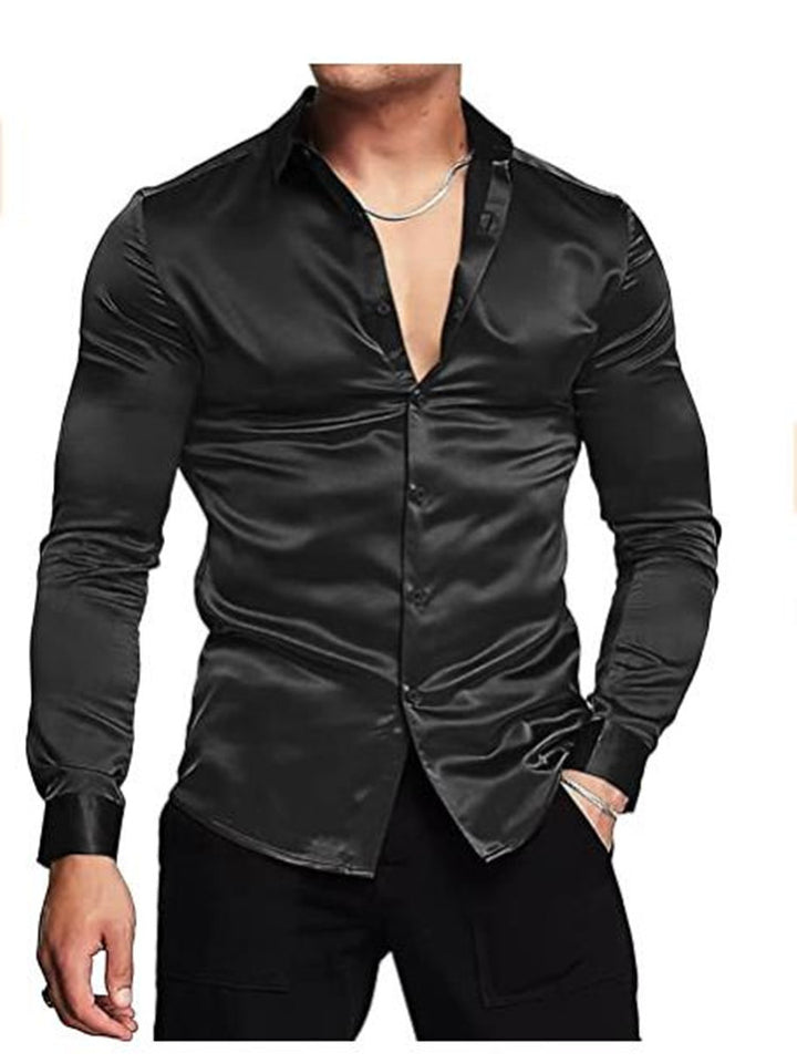 Men's Elegant Chic Satin Shirt
