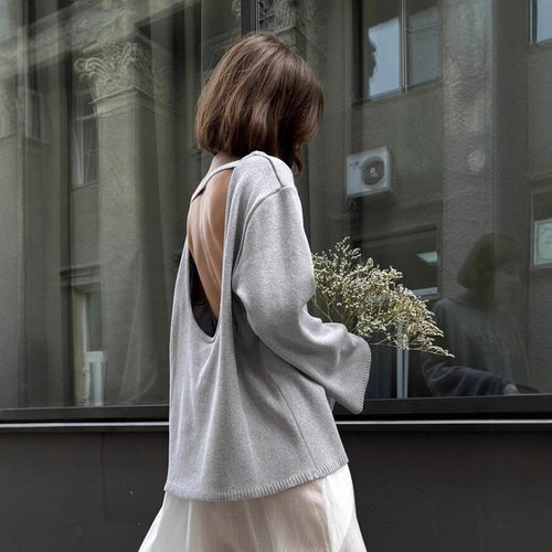 Women Loose Fit Casual Knit Sweater Lune London