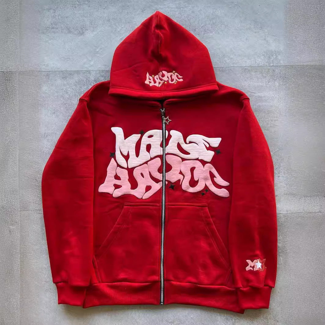 Women’s sporty hoodie jacket in urban graffiti style Lune London